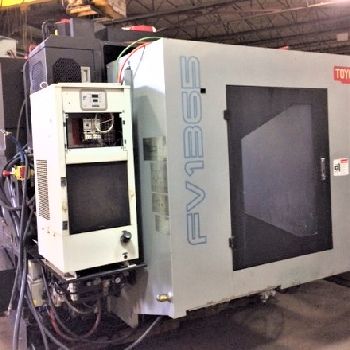 Toyoda#FV1365, CNC VMC, 51.2" X,25.6 Y,23.6 Z, 15000 RPM, Cat 40, 32 SMTC, Fanuc 18iMB, CTS, 2011