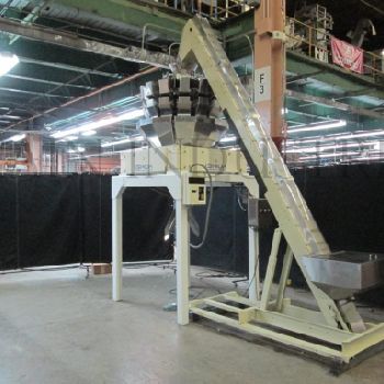 Ishida#CCWS212T, 14 head, Stainless Steel combination weight scale system, 15 to 1000 grams, double swing gate hopper