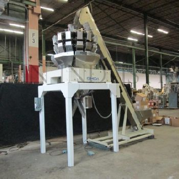 Ishida#CCWS212T, 14 head, Stainless Steel combination weight scale system, 15 to 1000 grams, double swing gate hopper
