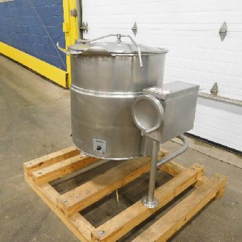 40 gal.Cleveland#KEL-40T, Stainless jacketed cooking kettle, 23" deep, 26 diameter, 50 psi, parts only