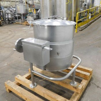 40 gal.Cleveland#KEL-40T, Stainless jacketed cooking kettle, 23" deep, 26 diameter, 50 psi, parts only