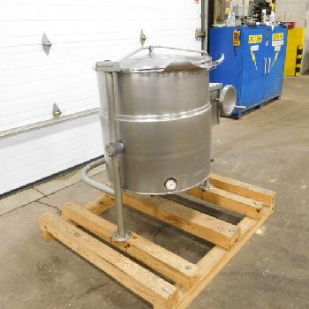 40 gal.Cleveland#KEL-40T, Stainless jacketed cooking kettle, 23" deep, 26 diameter, 50 psi, parts only