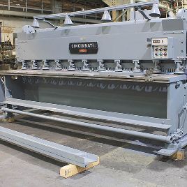 10 ga. x 10’Cincinnati#1010, 36" FOPBG, 10’ sq.arm, 5 HP, 65 SPM, 1967, #155576