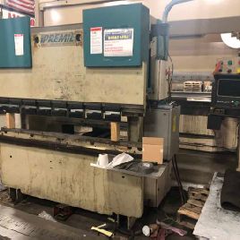 70 Ton,Premier#670, CNC hydraulic press brake,5â€™ OA,40" BH,8 stroke,8 throat,10 HP,Hurco Autobend 7 2-Axis BG,1999