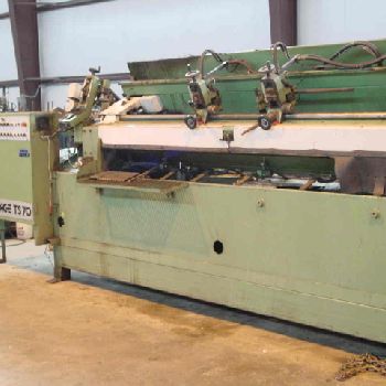 3-1/4"Adige#TS70, 9 blade diameter,118 outfeed table,length control,#1914