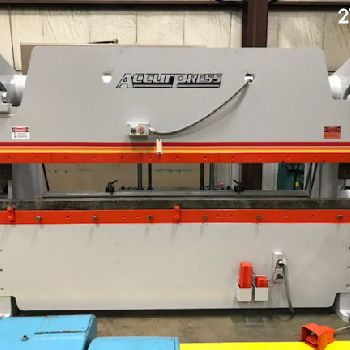 60 Ton,Accurpress#76010, hydraulic CNC press brake,8â€™ OA,100" BH,8 throat,#27876