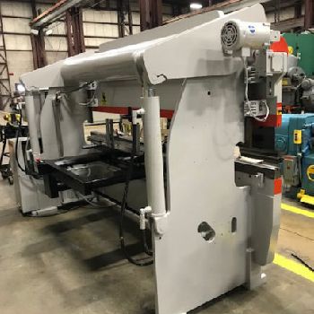 60 Ton,Accurpress#76010, hydraulic CNC press brake,8â€™ OA,100" BH,8 throat,#27876