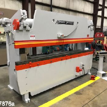 60 Ton,Accurpress#76010, hydraulic CNC press brake,8â€™ OA,100" BH,8 throat,#27876