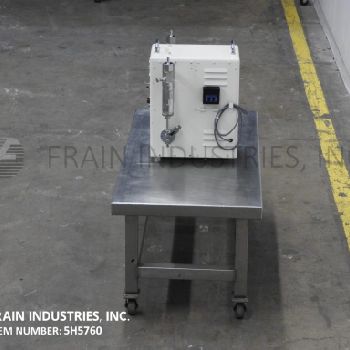 Filamatic#DAB-8, semi-automatic 2-head table top piston filler, (2) 130cc FKS pistons