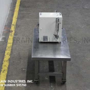 Filamatic#DAB-8, semi-automatic 2-head table top piston filler, (2) 130cc FKS pistons