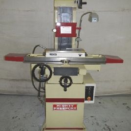 6" x 18Mighty Freeport#6X18hand feed, roller ways,fine line PMC,2HP spindle,8 wheel,’94