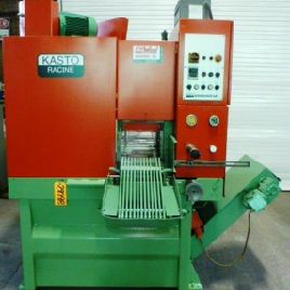 10" x 10Kasto-Racine#SSB260VA, auto.feed, hydraulic, coolant system, 5 HP, clean, s/n #1101636510/7037, 1985, #29098