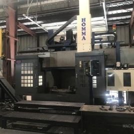 50"Homma#EOS12, VBM,,63 sw,50 HP,49 3-Jaw hyd chuck,chip conv,Fanuc 18iTB,2011