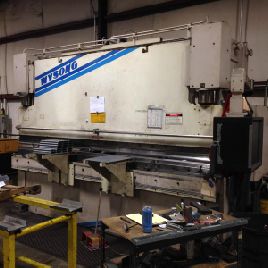 180 Ton,Wysong &amp; Miles#FAB180-144, hydraulic press brake, 12â€™ OA,126" BH,10 thrt, BG, 2000, #10742