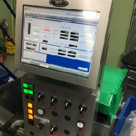 105 tonna, 3,4 oz., Nissei # TNS100RE-12VE, függőleges forgó fröccsöntő, 2008, # 16435A