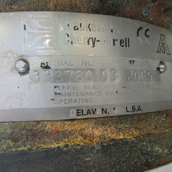 WaukeshaCherry Burrel #2065, Stainless Steel, 2.5" x 2, 3 HP, 208-230-460 V. motor, #48798