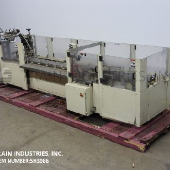 Kodiak#901-120, semi-automatic, horizontal, continous motion, hot melt glue cartoner, 20-120 cartons per minute