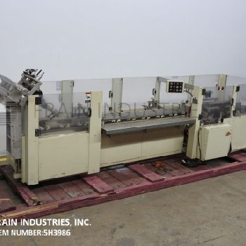 Kodiak#901-120, semi-automatic, horizontal, continous motion, hot melt glue cartoner, 20-120 cartons per minute
