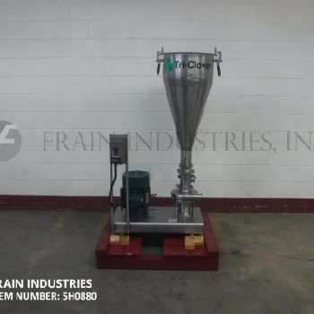Tri-Clover#F3218, Stainless Steel tri-blender, 200 GPM, 350 PPM, 10 HP, tri-clamp discharge