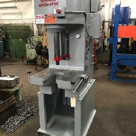 12 Ton,Denison#T120LA72D268C261D215A217A68S210, hydraulic C-frame press,12" stroke,18 DL,22 x 18 bed,#28079