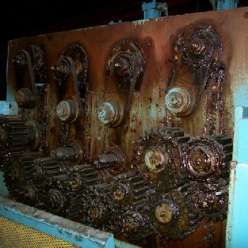 40000 lb.American Steel Line, uncoiler straightener combo, 72" OD,19 -24 ID