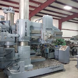 6'-19 "Carlton # 4A, taladro radial, cono # 6, abrazadera de potencia y elevación, desplazamiento rápido de potencia, 15 HP, 1954