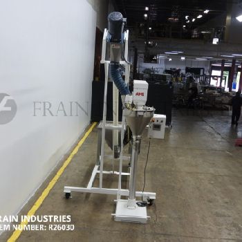 AMS#A100, semi-automatic single head auger filler and Flexicon 1312 screw conveyor (3 available)