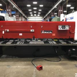 1/4" x 10’Amada#M3060, metal shear,42 fopbg,10’ squaring arm,13 hydraulic hold downs,60 SPM,#28291