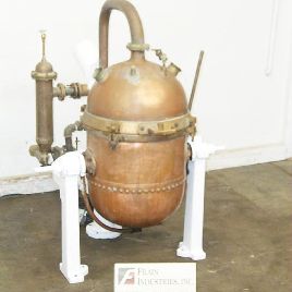 Recipiente de cocción al vacío de cobre encapsulado simple de 56 gal, calentado por vapor recirculado