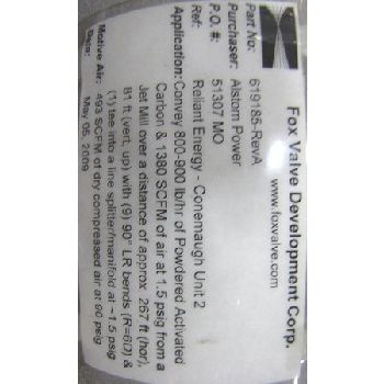 Fox, Eductor assembly for jet mill application, 8" Stainless Steel, unused, #11572