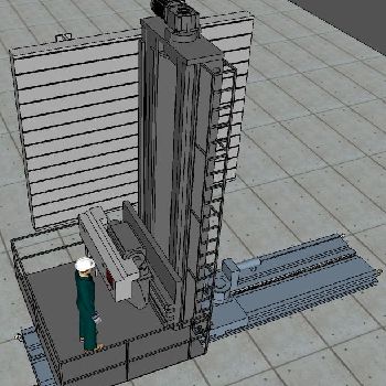 TechniDrill/ Carlton #5HBhoriz, 120" vertical Y-Axis,160 horiz.X-Axis,2 x 50 drill,1990’s