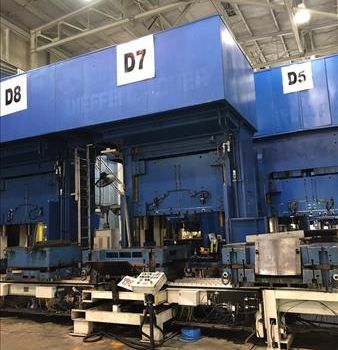 350 Ton,Dieffenbacher#DSS-320/2200, drawing, 31.5" stroke, 87 x 47 bed, Simatic PC, 2000