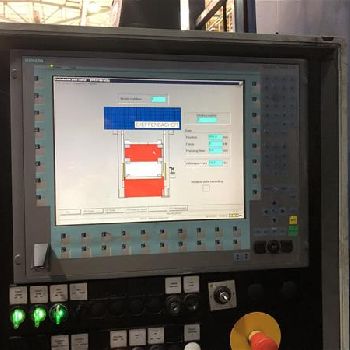 350 Ton,Dieffenbacher#DSS-320/2200, drawing, 31.5" stroke, 87 x 47 bed, Simatic PC, 2000