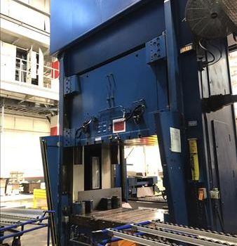 350 Ton,Dieffenbacher#DSS-320/2200, drawing, 31.5" stroke, 87 x 47 bed, Simatic PC, 2000