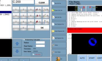 4’ x 1/4"Akyapak#AHS-12/04, 4-roll plate roll,torsion bar,digital display,cone bending device,free standing control panel