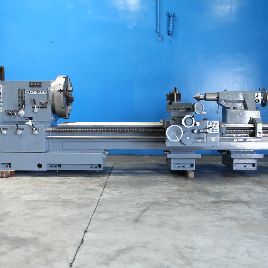 36 "x 120Poreba # TPL-90 / 3M, husillo hueco Torno de 12.5 orificios, mandril de 4 mordazas, # 6MT, 1980, # 62621
