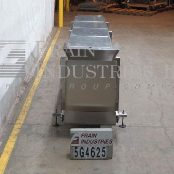 24" wide x 15.5’ long,Kamflex#810, Stainless Steel live bottom accumulation trough, .75 HP drive, lift off covers