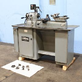 Hardinge # DSM-59, 9 "sw, второй операционный токарный станок, вариатор, 5C цанговый патрон, крестовина и револьверная головка, охлаждающая жидкость, ’78, # 157344