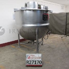 Hervidor de doble movimiento con revestimiento de acero inoxidable 304 de 600 galones, 40 psi, 67 "de diámetro x 55 de profundidad, levante las cubiertas