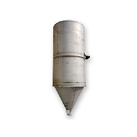 Brismet #T-6061-T6-ALUM, aluminum silo, 350 cu.ft., storage bin cone hopper, bristol metal, 1973, #16669