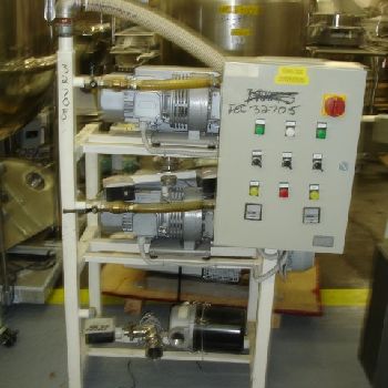 Rietschlevacuum pump system, consists of (2) VPC60 rotary vane vacuum pumps,2.4 HP each,277/400 V.,2000,#32705