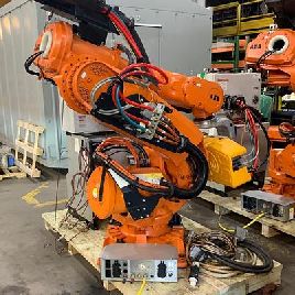 ABB, IRB 6640 180 / 2,55, robot 6 axes avec pistolet de soudage par points ARO, commande Rexroth, ’14, n ° 103859 (2 disponible)