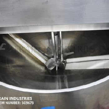 250 gal.ChesterJensen, 304 Stainless Steel jacketed cooker cooler, 67" diameter x 30 deep, lift up covers, cone bottom