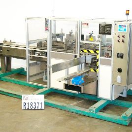 Jones # CMV8, semi-automatische, continu bewegende verticale laadmachine van 40-100 dozen per minuut