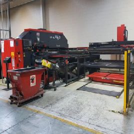 22 Ton,Amada#VIPROS-2510-KING, turret punch,Fanuc 18P,MP1225NJ auto load/unld,’00