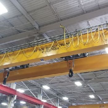 40/40 Ton,Kone, 42’2-1/2" Span, 33’ lift, pendant, VFD bridge/trolleys, 260’(x2) rail/runway available, 2005, #2007