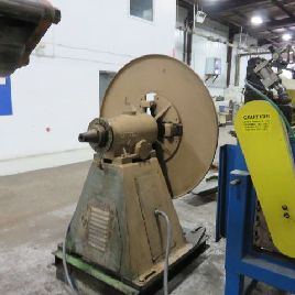 4000 lb Littell # 40-12, carrete sin motor, 12 "de ancho, 15-20 ID, 60 OD, expansión manual, freno de arrastre eléctrico, # 13649J