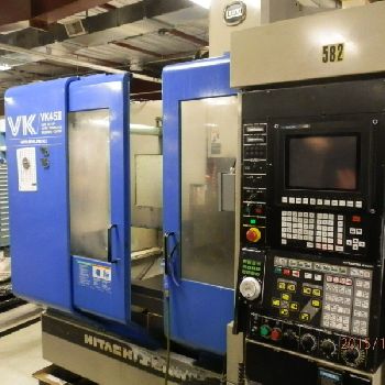 Hitachi-Seiki#VK45-II, CNC VMC,30" X,19.7 Y,19.7 Z,8000 RPM,Cat 40,30 SMTC,44.1 x 19.1 table,10 HP,rigid tapping,RS-232,1995