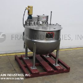 250 gal. Lea # 250D9MS, hervidor con camisa de acero inoxidable 304, 52 "de diámetro x 40 de profundidad, 90 psi