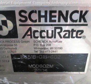 Feeder,SchenckAccurate #MOD602M, volumetric,Stainless Steel screw/spout,2.25" diameter x 21 L spout w/screw,slide gate valve, #45504 (2 available)